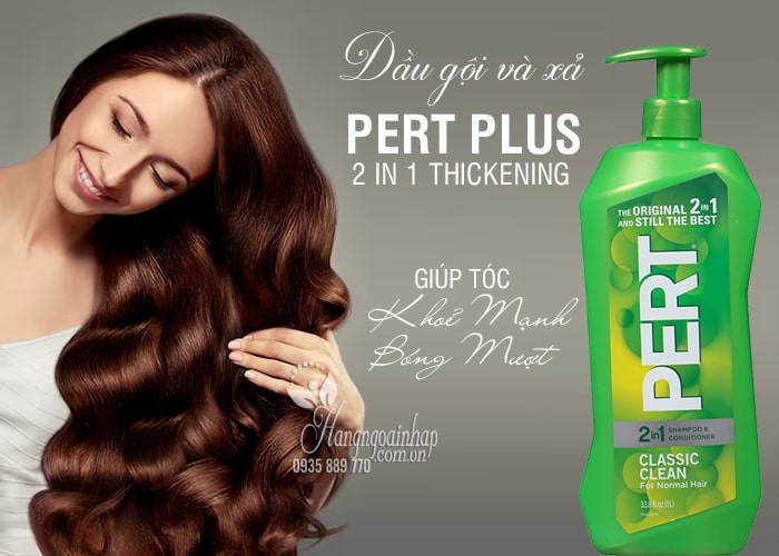 Dầu gội và xả Pert Plus 2 In 1 Thickening của Mỹ chai 1 lít 2