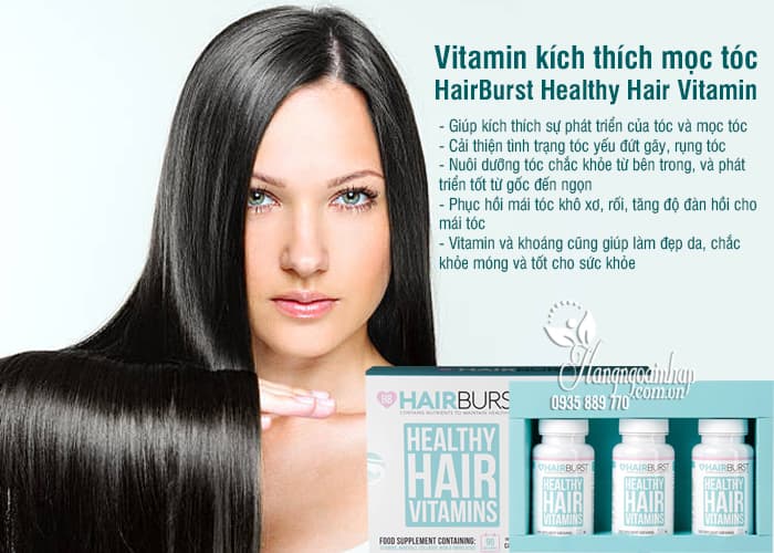 Vitamin kích thích mọc tóc HairBurst Healthy Hair Vitamin 60v 7