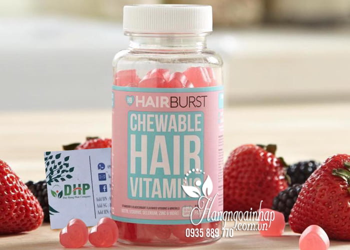 Kẹo dẻo kích thích mọc tóc HairBurst Chewable Hair Vitamins 3