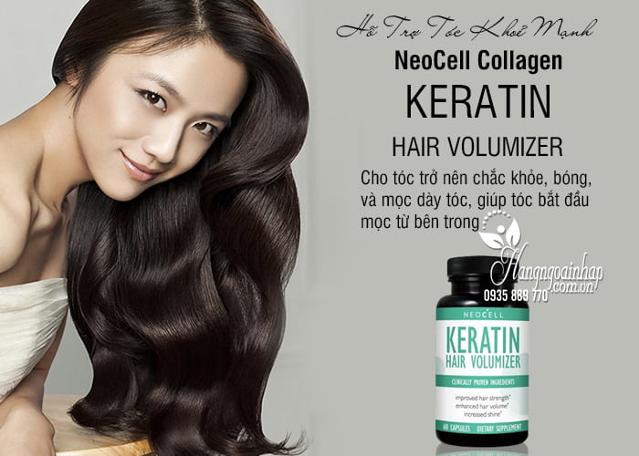 NeoCell Collagen Keratin Hair Volumizer Hộp 60 Viên Của Mỹ 5