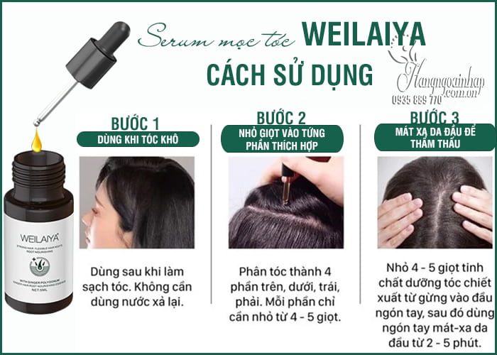 Serum kích thích mọc tóc Weilaiya chính hãng 8 chai x 5ml 7