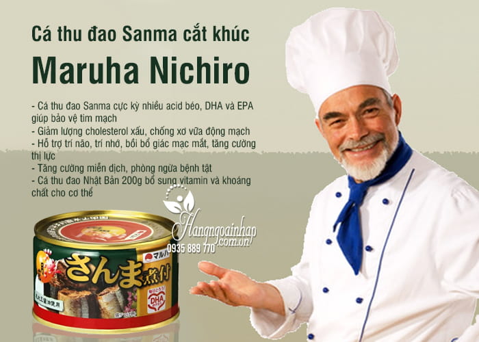 Cá thu đao Sanma cắt khúc Maruha Nichiro Nhật Bản 200g 9