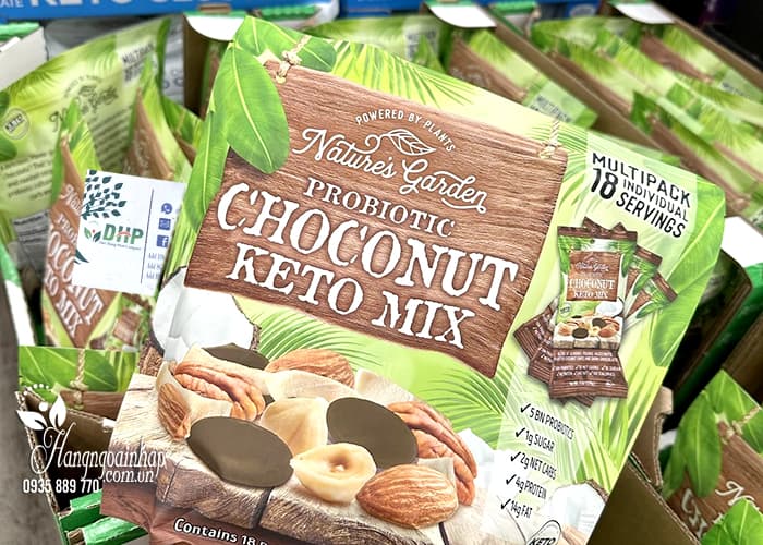 Hạt hỗn hợp Probiotic Choconut Keto Mix 18 gói của Mỹ 7