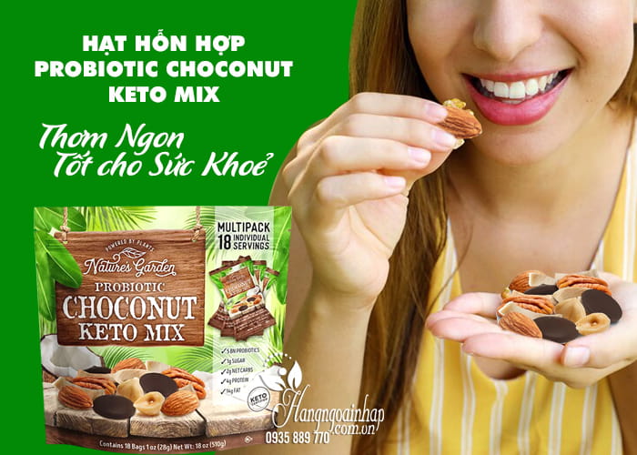 Hạt hỗn hợp Probiotic Choconut Keto Mix 18 gói của Mỹ 12