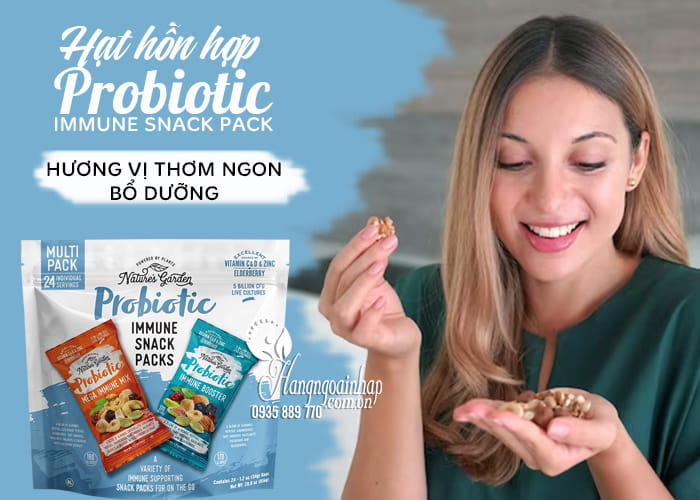 Hạt hỗn hợp sấy khô Probiotic Immune Snack Packs của Mỹ 1