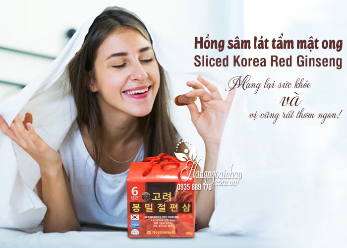 Hồng sâm lát tẩm mật ong Sliced Korea Red Ginseng 200g 1