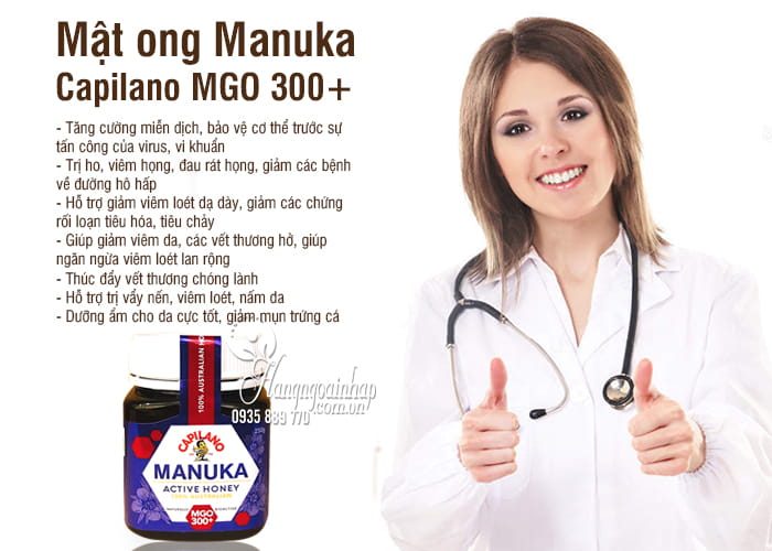 Mật ong Manuka Capilano MGO 300+ của Úc hũ 250g 3