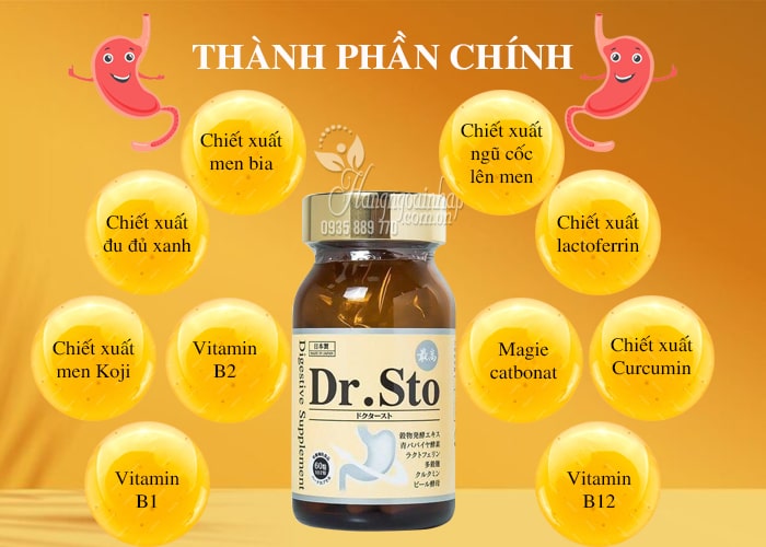 Thành phần thuốc dạ dày Dr.Sto Jpanwell Nhật Bản