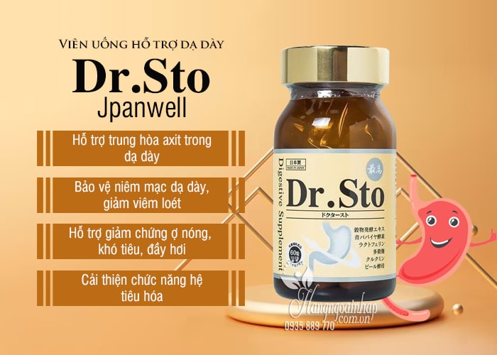 Thuốc hỗ trợ dạ dày Dr.Sto Jpanwell công dụng