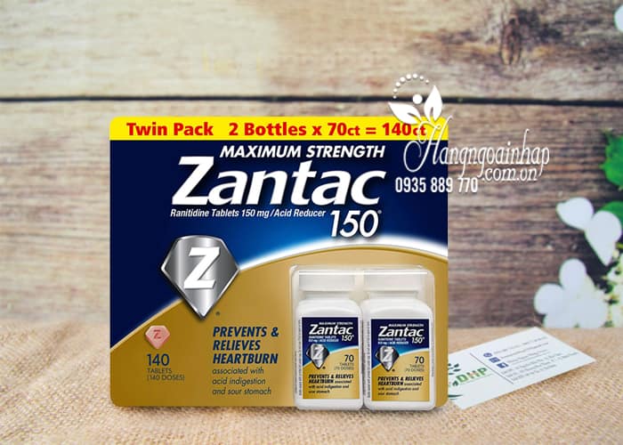 Viên uống hỗ trợ dạ dày Zantac 150mg Maximum Strength 140 viên 1