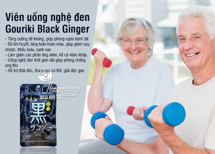 Viên uống nghệ đen Gouriki Black Ginger của Nhật Bản 8