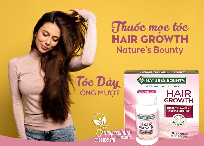 Thuốc mọc tóc Hair Growth Nature’s Bounty của Mỹ 90 viên 5
