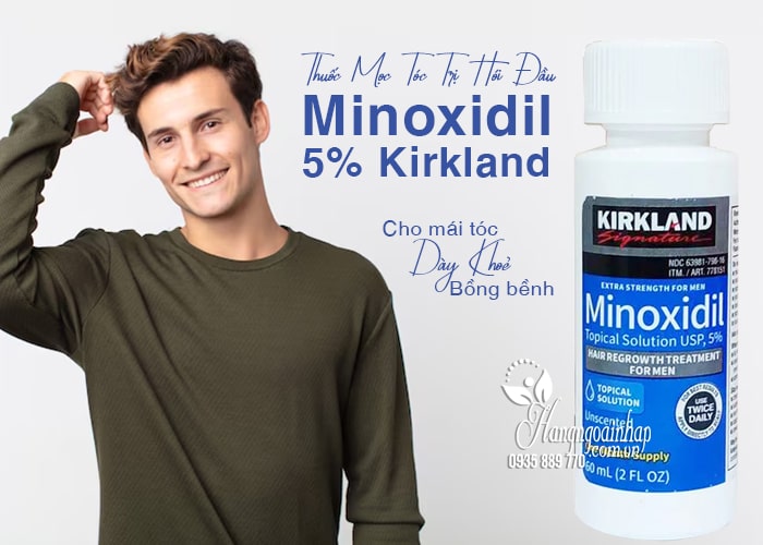 Thuốc Mọc Tóc Trị Hói Đầu Minoxidil 5% Kirkland Của Mỹ 12