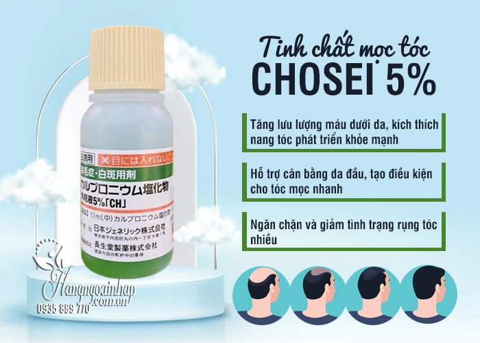 Tinh chất mọc tóc Chosei 5% chai 30ml chính hãng Nhật 7