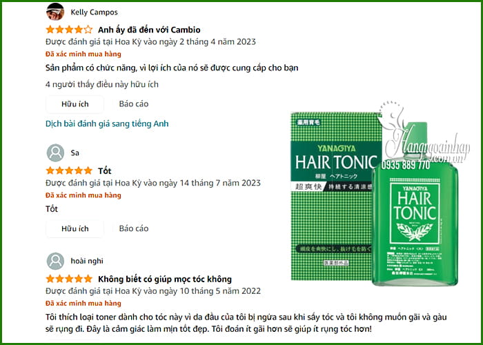 Tinh chất trị rụng tóc Hair Tonic Yanagiya 240ml Nhật Bản 7