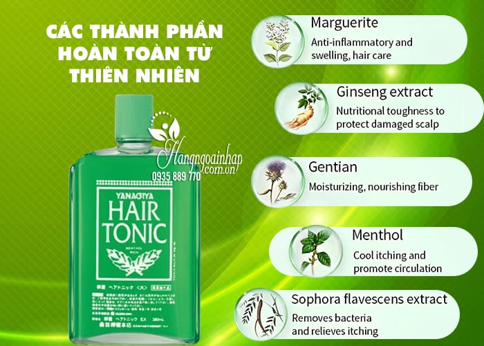 Tinh chất trị rụng tóc Hair Tonic Yanagiya 240ml Nhật Bản 89