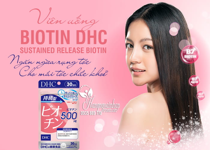 Viên uống Biotin DHC Sustained Release Biotin 30 viên Nhật 1