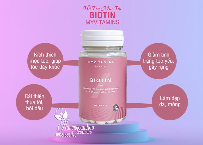 Viên uống Biotin Myvitamins 90 viên hỗ trợ mọc tóc 67