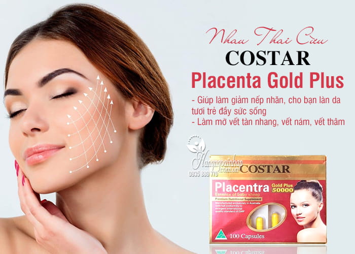 Nhau Thai Cừu Placenta Gold Plus 50000mg Của Costar  1