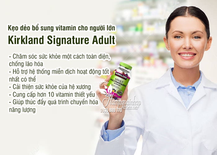 Kẹo dẻo bổ sung vitamin cho người lớn Kirkland Signature Adult 2