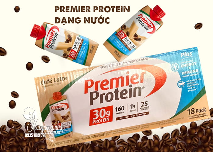 Premier Protein 30g Cafe Latte thùng 18 hộp 235ml của Mỹ 5