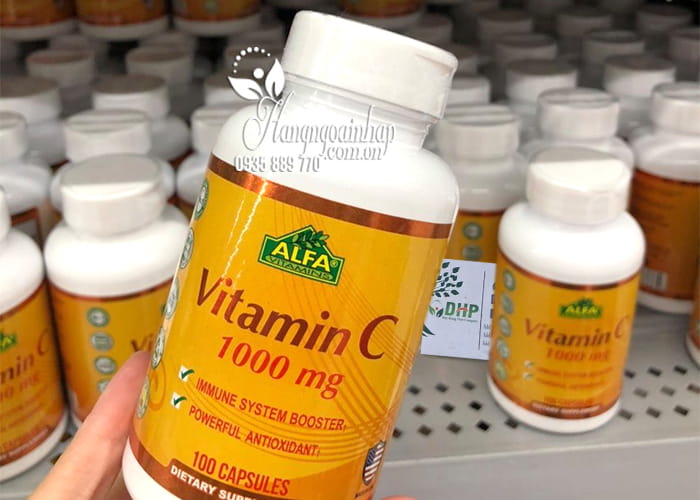 Viên bổ sung Vitamin C 1000mg Alfa 100 viên - xách tay Mỹ 8