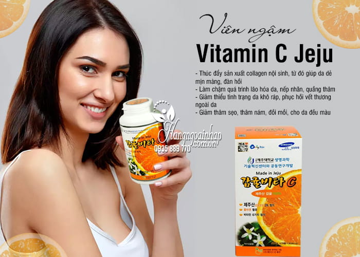 Viên ngậm Vitamin C Jeju 500g Hàn Quốc, hộp 278 viên giá tốt 1