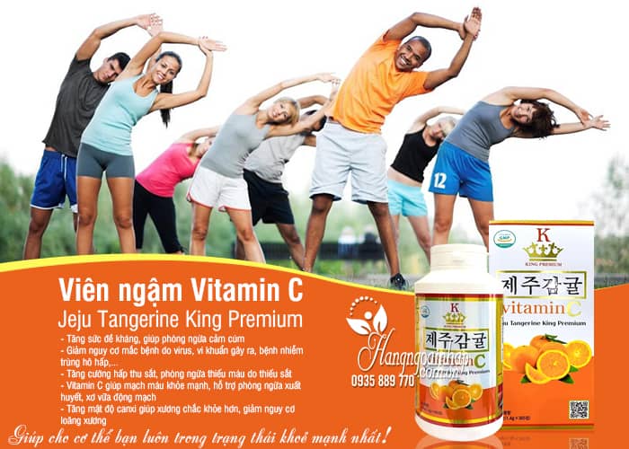 Viên ngậm Vitamin C Jeju Tangerine King Premium 365 viên 5