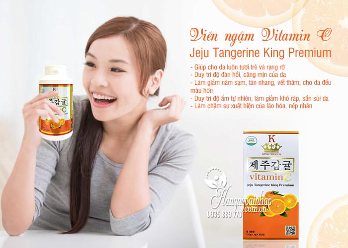 Viên ngậm Vitamin C Jeju Tangerine King Premium 365 viên 7