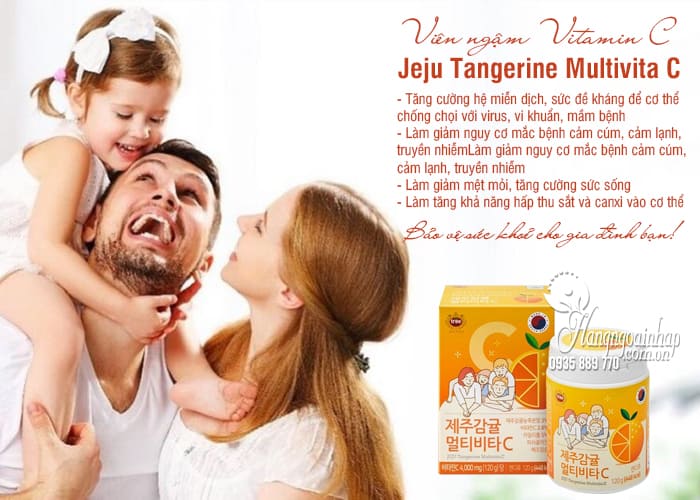 Viên ngậm Vitamin C Jeju Tangerine Multivita C 4000mg 120g 4