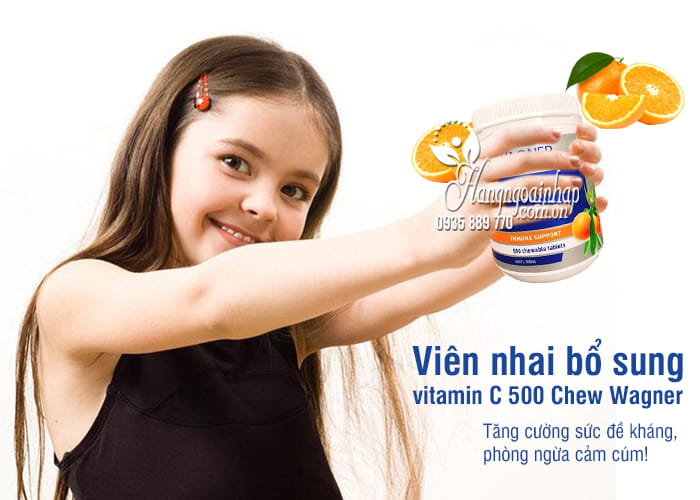 Viên nhai bổ sung vitamin C 500 Chew Wagner của Úc 1