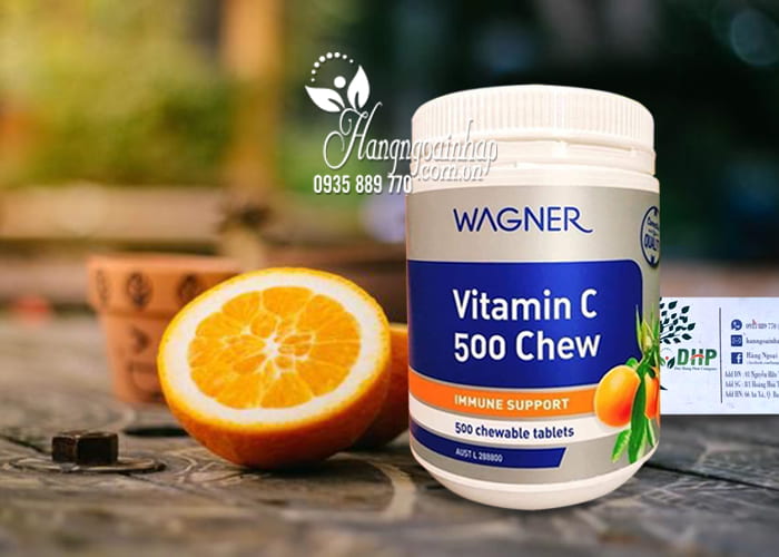 Viên nhai bổ sung vitamin C 500 Chew Wagner của Úc 3