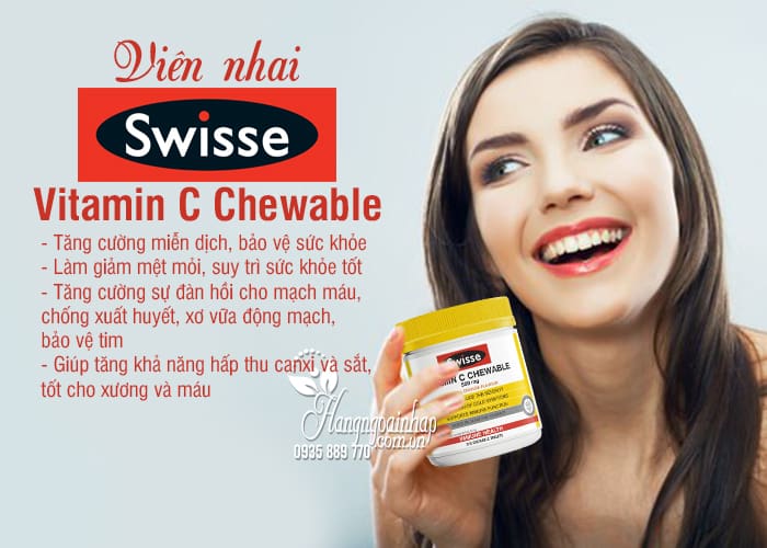 Viên nhai Swisse Vitamin C Chewable 500mg 310 viên của Úc 9