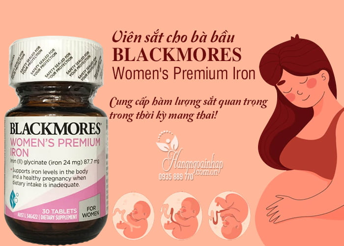 Viên sắt cho bà bầu Blackmores Pregnancy Iron 30 viên của Úc 33
