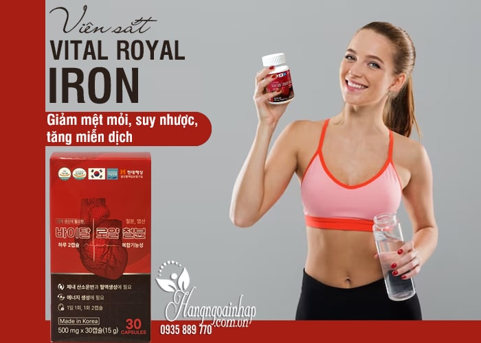 Viên sắt Vital Royal Iron 30 viên bổ máu của Hàn Quốc 4