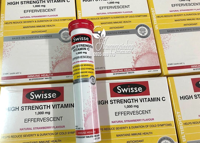 Viên sủi Swisse High Strength Vitamin C 1000mg ống 20 viên 9