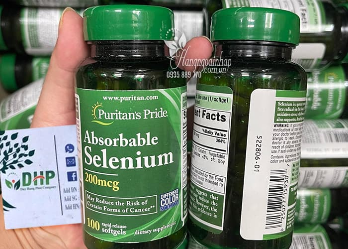 Viên uống Absorbable Selenium 200mcg Puritans Pride của Mỹ 7