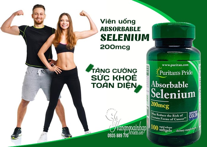 Viên uống Absorbable Selenium 200mcg Puritans Pride của Mỹ 1