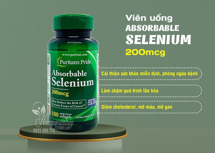 Viên uống Absorbable Selenium 200mcg Puritans Pride của Mỹ 3