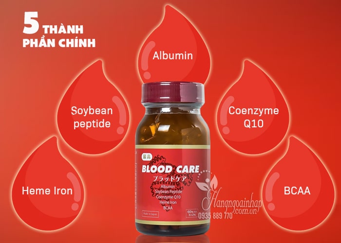 Viên uống bổ máu Blood Care Jpanwell 60 viên của Nhật Bản 7