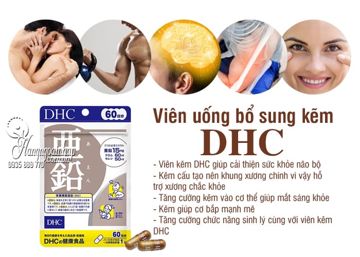 Viên uống bổ sung kẽm DHC 60 viên chính hãng Nhật Bản 9