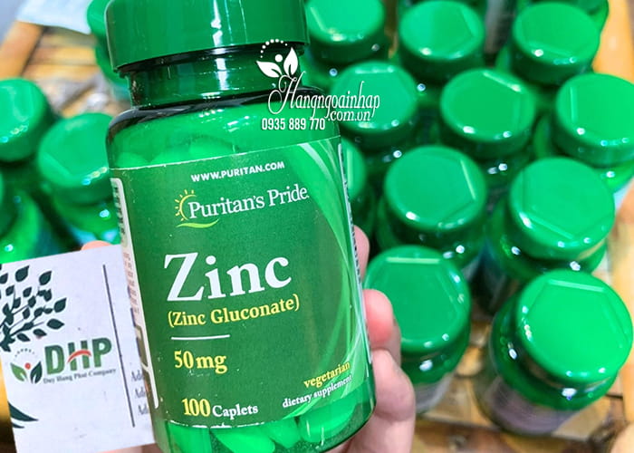 Viên uống bổ sung kẽm Puritan’s Pride Zinc Gluconate 50mg 100v 89