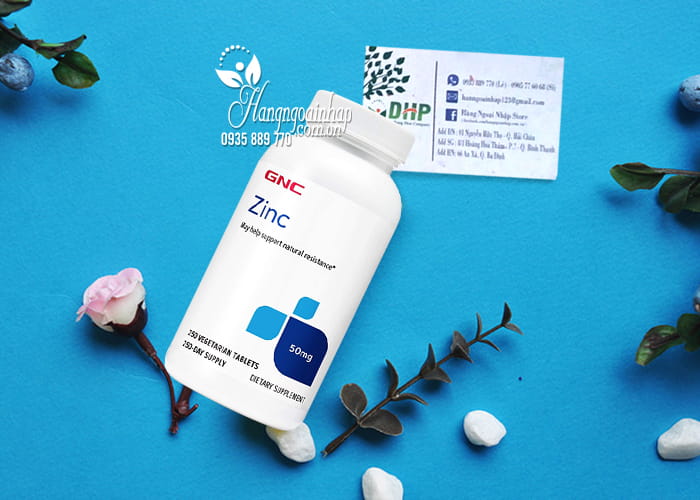 Viên uống bổ sung kẽm Zinc 50mg GNC 250 viên của Mỹ 5