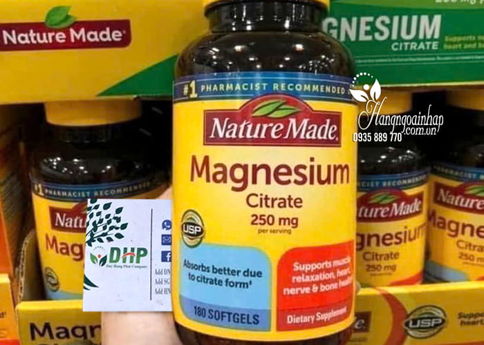 Viên uống Nature Made Magnesium Citrate 250mg 180 viên 8