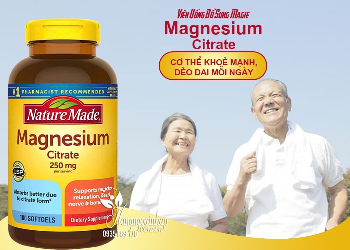 Viên uống Nature Made Magnesium Citrate 250mg 180 viên 1