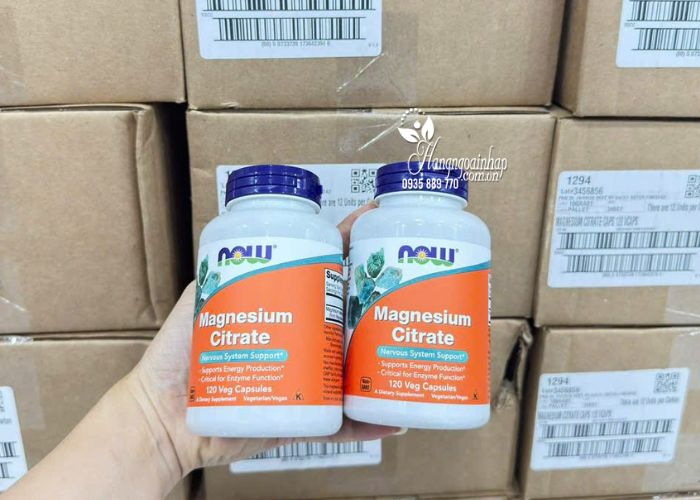 Viên uống bổ sung Magie Now Magnesium Citrate 120 viên chính hãng