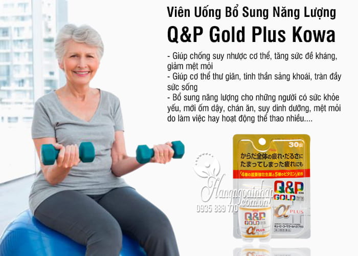 Viên Uống Bổ Sung Năng Lượng Q&P Gold Plus Kowa Nhật 8