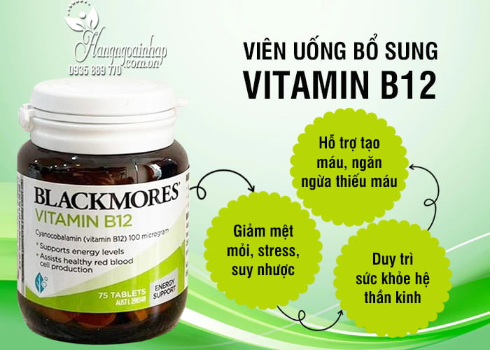 Viên uống bổ sung Vitamin B12 Blackmores 75 viên Úc 5