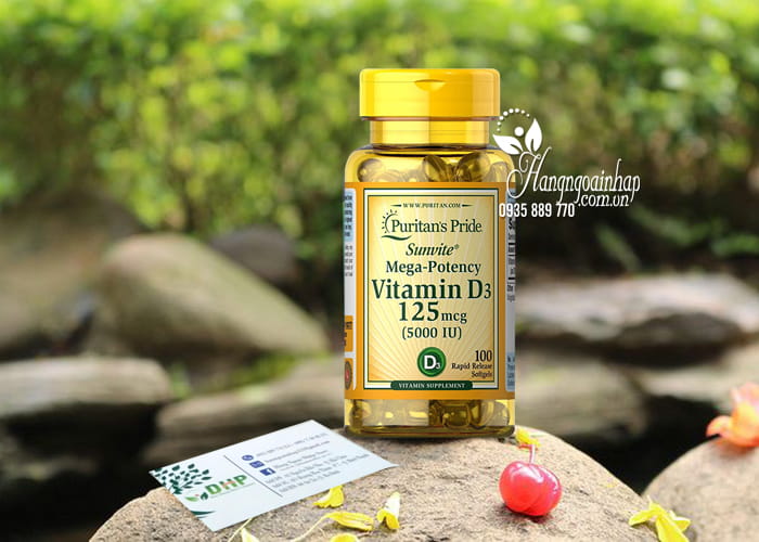 Viên uống bổ sung Vitamin D3 125mcg Puritans Pride 100 viên 0