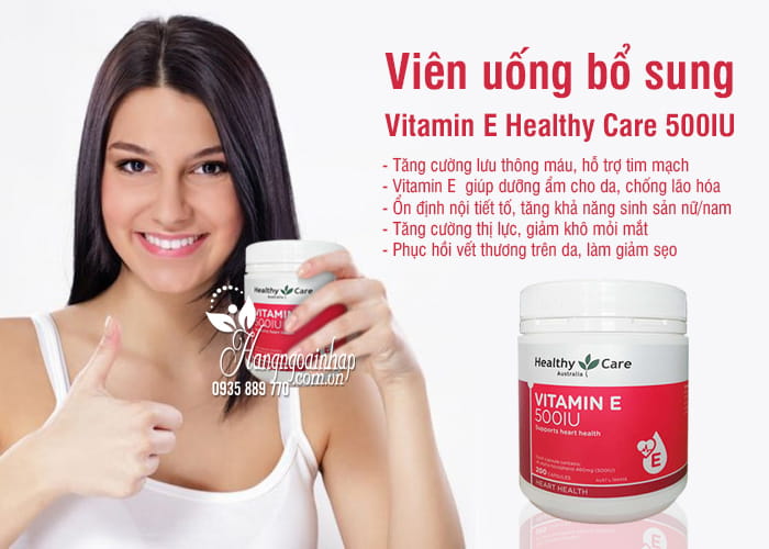 Viên uống bổ sung Vitamin E Healthy Care 500IU 200 viên của Úc 7